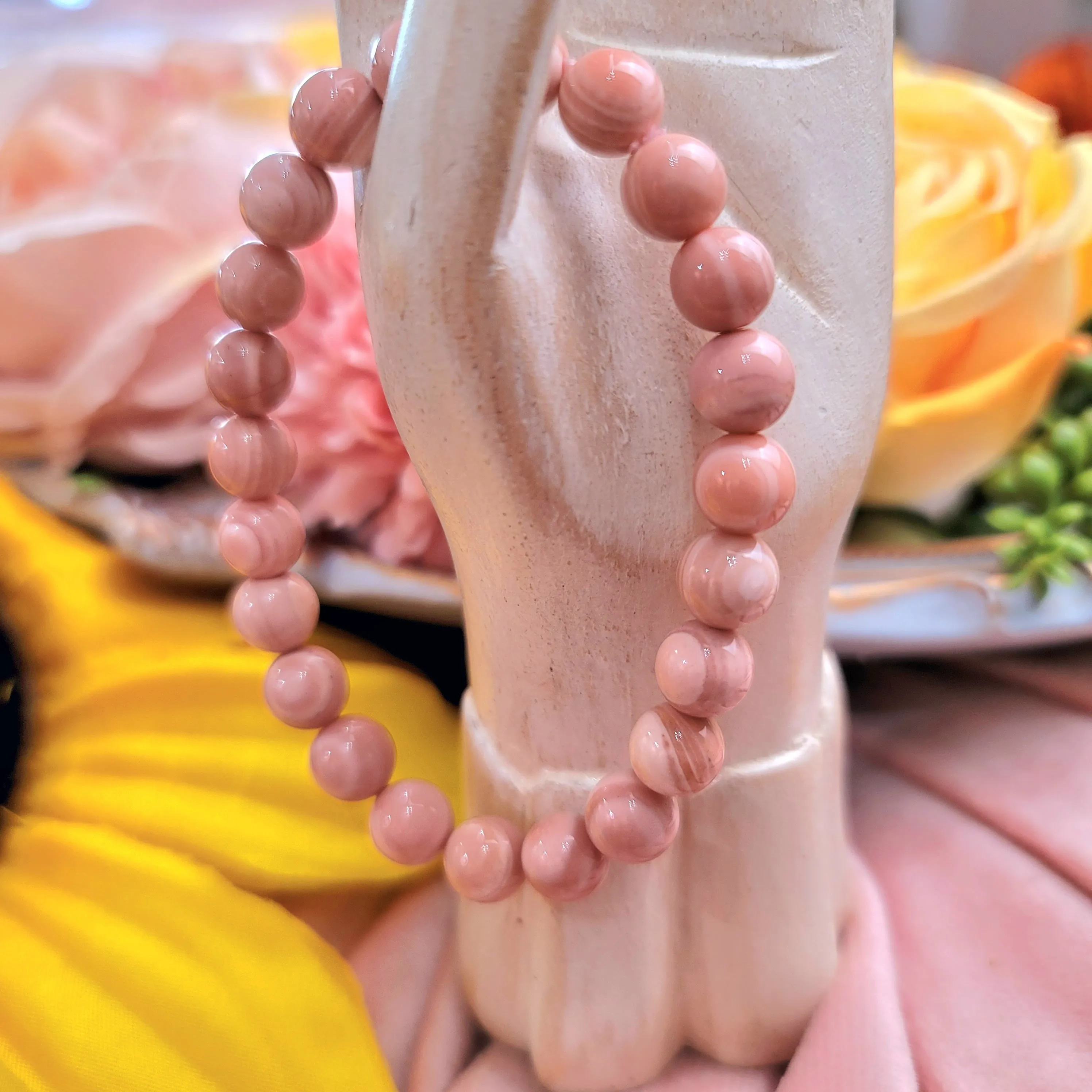 Peruvian Pink Opal Bracelet (AAA Grade) for Love, Romance & Tranquility
