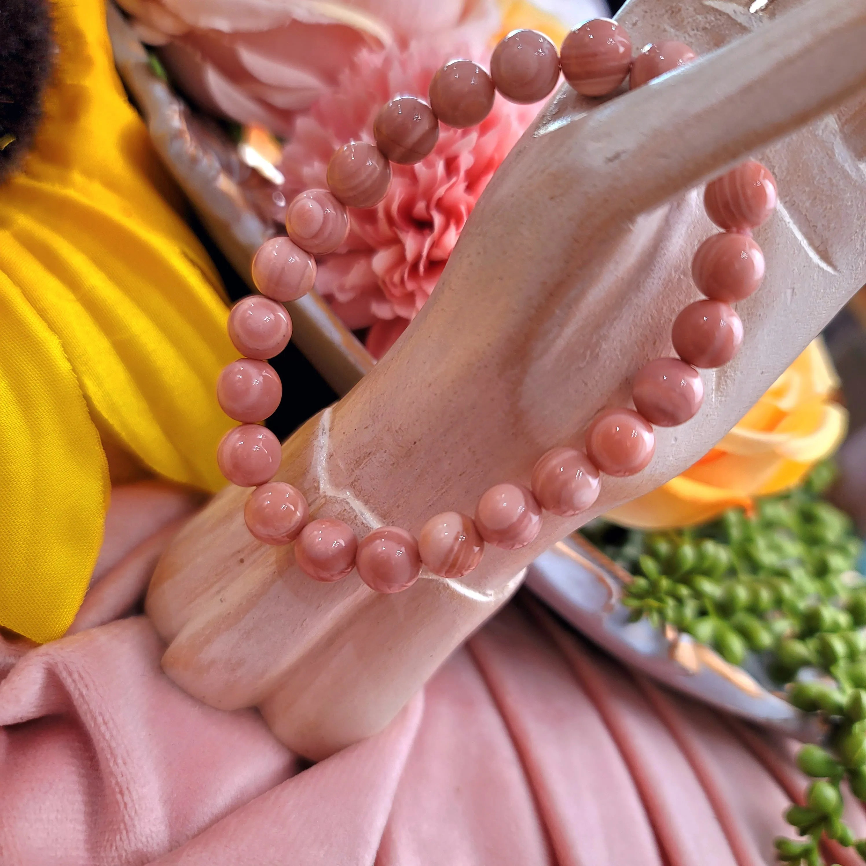Peruvian Pink Opal Bracelet (AAA Grade) for Love, Romance & Tranquility