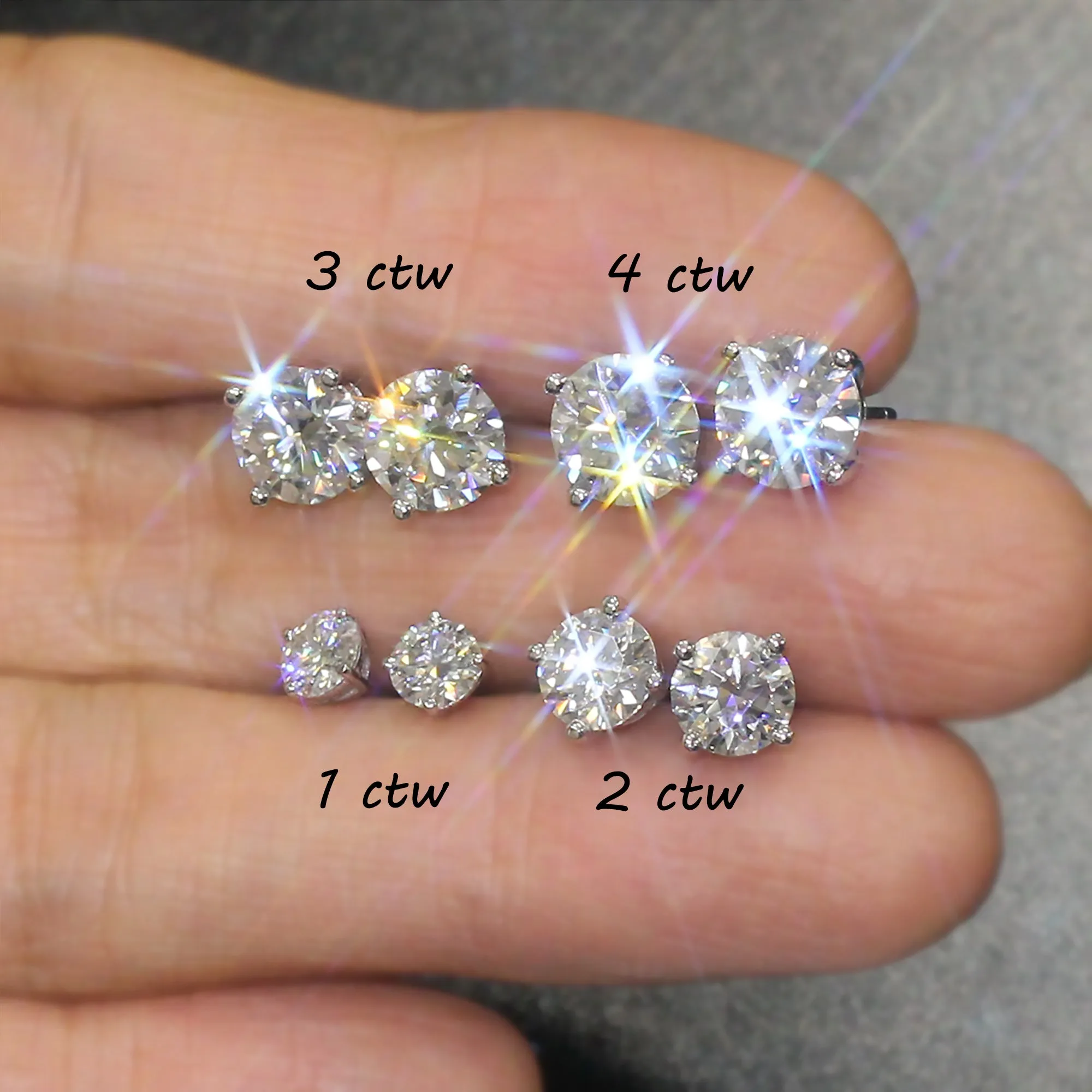 "Starry Nights" Mossanite Stud Earrings