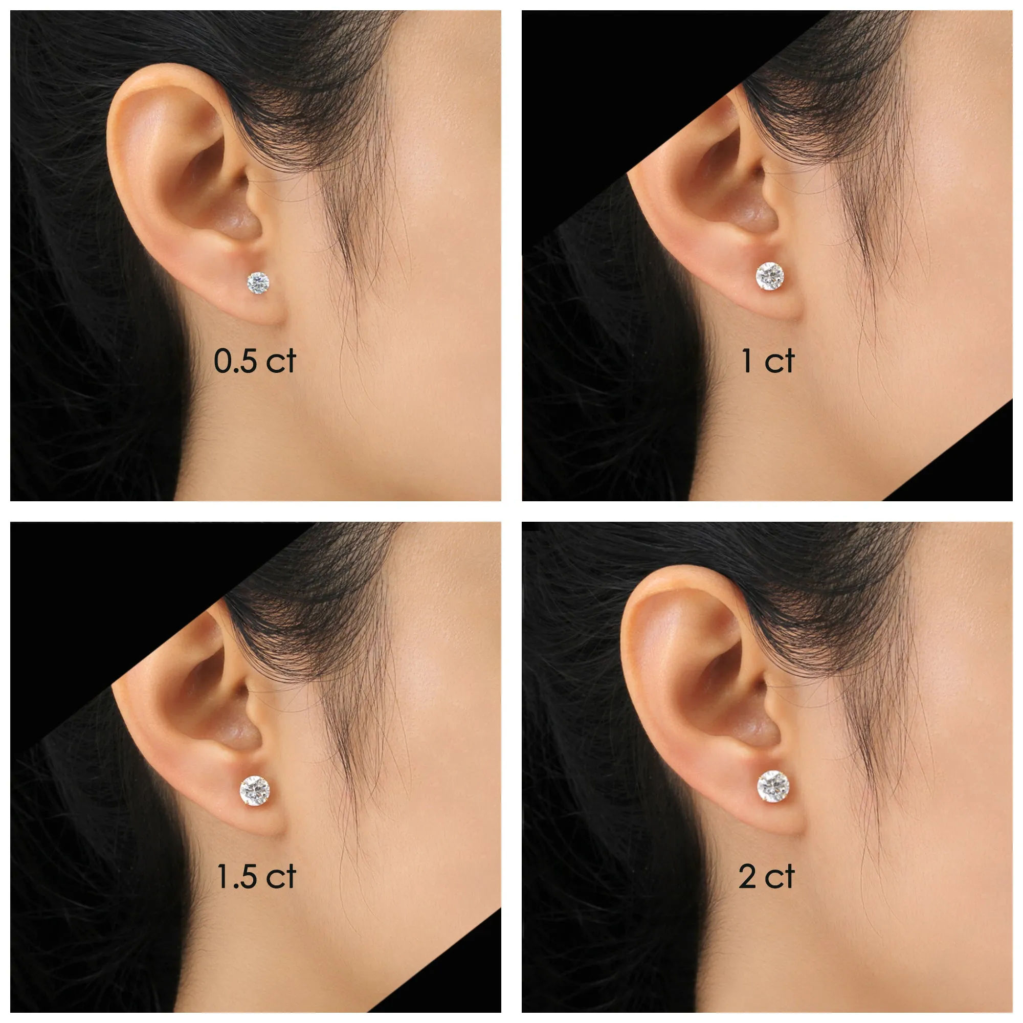 "Starry Nights" Mossanite Stud Earrings